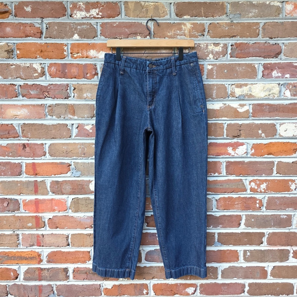 Banana Republic Jeans Size 28" Dark Blue Pleated Baggy 90s Straightโ